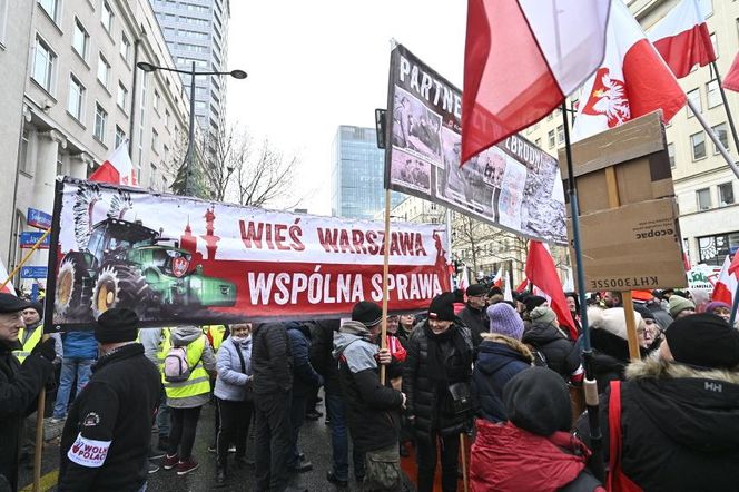 Rolniczy protest w Warszawie