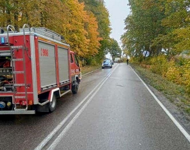 Groźny wypadek na Kaszubach. Czołowe zderzenie osobówki z dostawczakiem. Są poszkodowani
