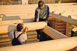 Stropy, więźbę, pokrycie dachu można zbudować z drewna