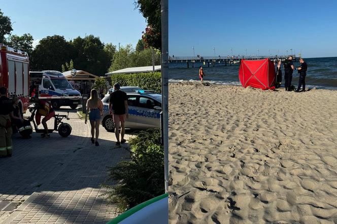 Ciało mężczyzny wypłynęło na plażę przy molo