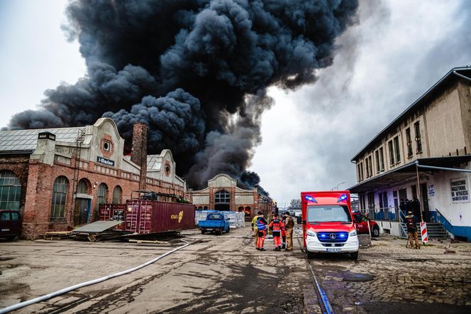 Pożar hali w Gdańsku