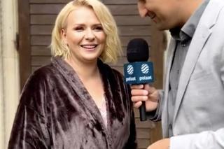 Pierwsza miłość. Aneta Zając, Misiek Koterski na planie spotu Polsatu