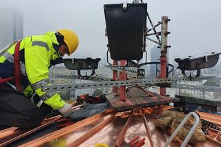 Warszawa. Remont wieży ciśnień.