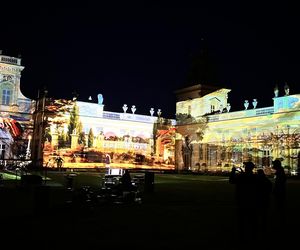 Pokaz świetlny na fasadach Pałacu w Wilanowie