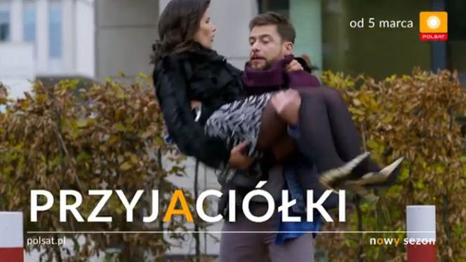 Przyjaciółki 15 sezon. Dorotka (Agnieszka Sienkiewicz-Gauer), jej nowy facet (Kacper Kuszewski)