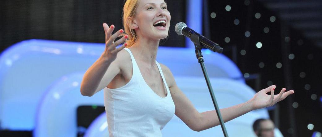 Opole 2013. Joanna Moro na próbach przed koncertem SuperPremiery 2013