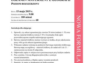 Matura 2019 geografia rozszerzona. ARKUSZE I ODPOWIEDZI