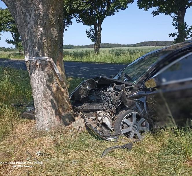 Kierowca osobówki uderzył w drzewo. Mężczyzna nie żyje