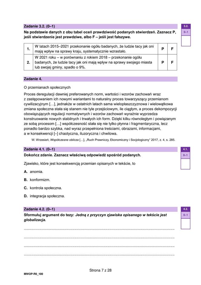 Matura 2024: WOS poziom rozszerzony, ODPOWIEDZI i ARKUSZE CKE do ściągnięcia NOWA FORMUŁA 2023