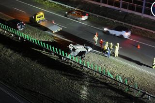 Dachowanie na S8. Jedna osoba trafiła do szpitala