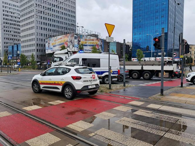 Zderzenie tramwajów w centrum Łodzi