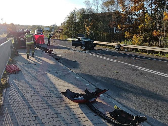  Mucharz. Śmiertelny wypadek na drodze krajowej nr 28. Trzy osoby nie żyją [ZDJĘCIA]