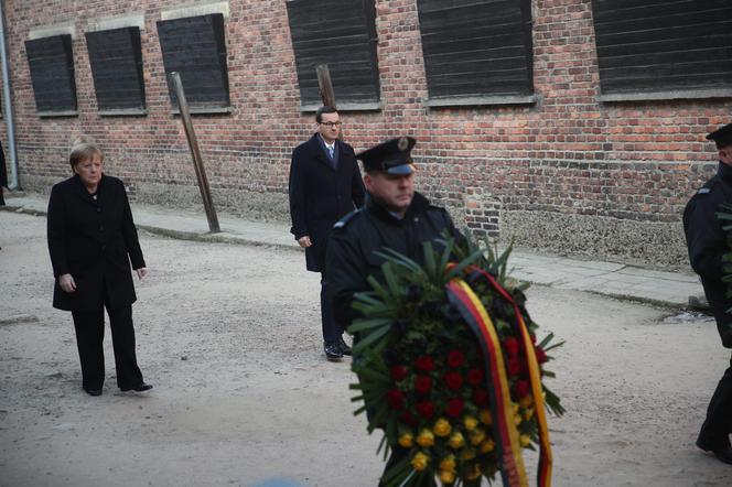 Angela Merkel i Mateusz Morawiecki w Auschwitz-Birkenau