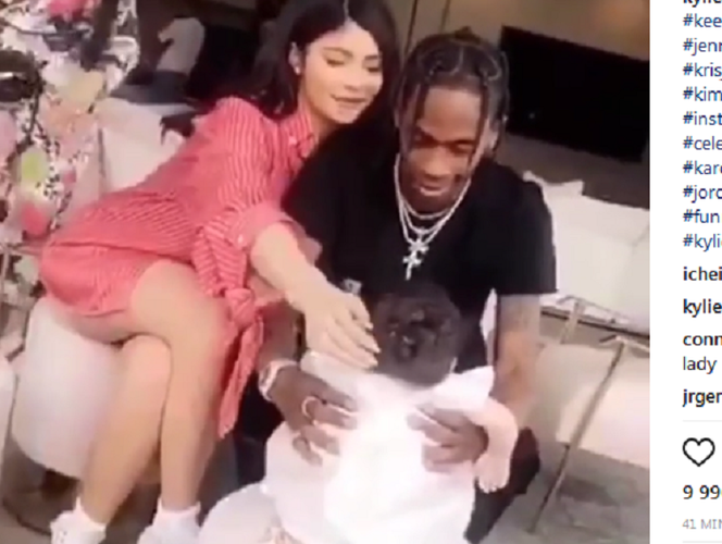 Wielkanoc 2018 - Kylie Jenner, Travis Scott, Stormi