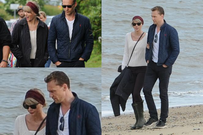 Taylor Swift i Tom Hiddleston na plaży w Anglii