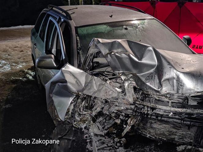 Tragiczny wypadek w Zakopanem. Kierowca nie żyje