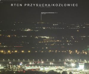 Radiowo-Telewizyjne Centrum Nadawcze w Kozłowcu widziane z Warszawy