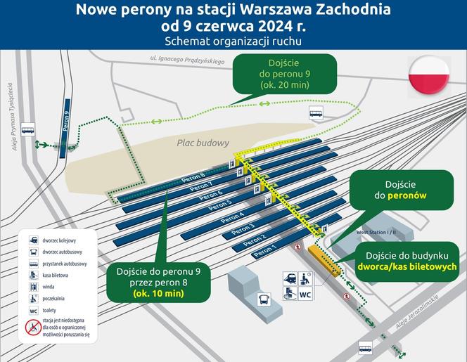 Układ stacji kolejowej Warszawa Zachodnia