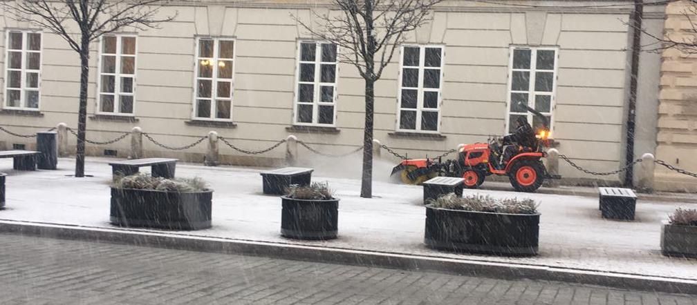 Pierwszy śnieg w 2020 roku w Warszawie