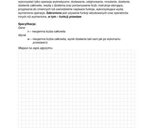 Matura 2025 informatyka rozszerzona - arkusz CKE 14.05.2025 - Formuła 2023