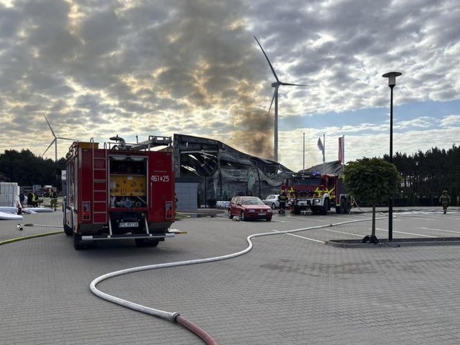 Pożar hali pod Kępnem