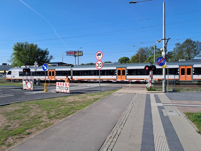 Przejazd kolejowy Starachowice Zachodnie otwarty