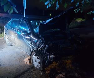 Groźny wypadek na Partyzantów w Wąchocku. Kierowca na podwójnym gazie?