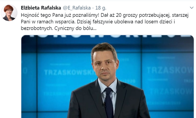 Twitter Elżbieta Rafalska