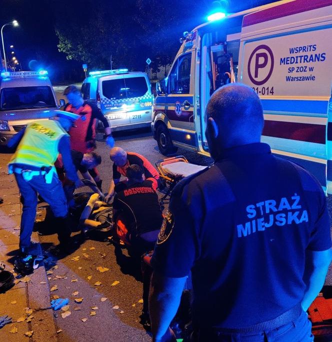 Wypadek motocyklisty na Grochowie