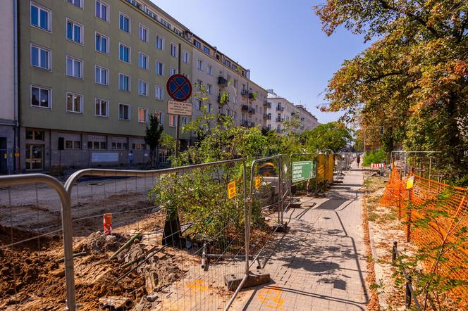 Budowa tramwaju na Rakowieckiej w Warszawie