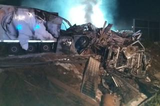 Tragiczny wypadek na obwodnicy Lublina. Kierowca spłonął w ciężarówce