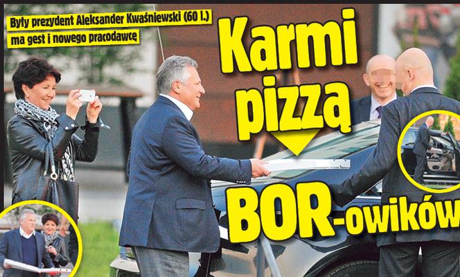 Karmi pizzą BOR-owików