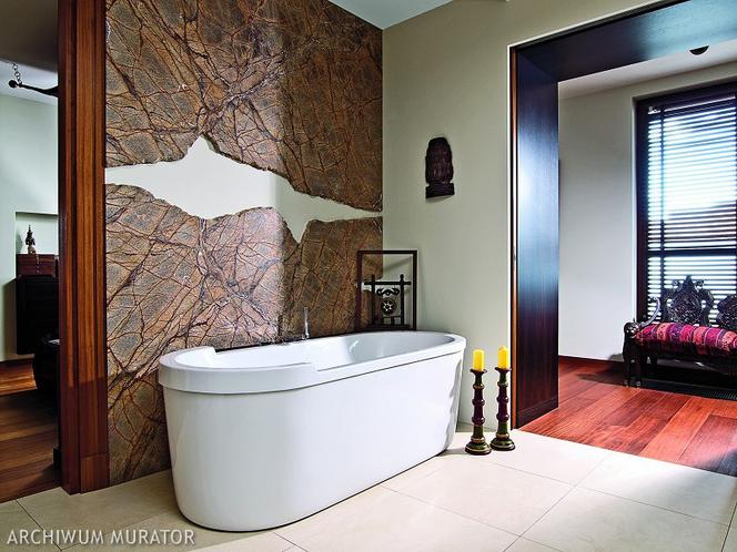 Kamień w łazience w stylu orientalnym