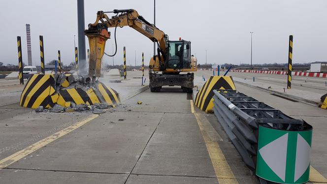 Remont A2. Usuwanie wysepek na PPO Pruszków