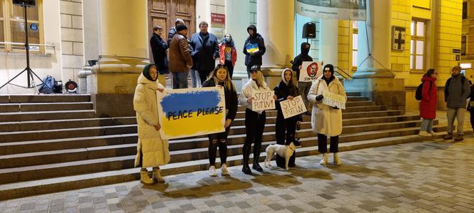 Lublin: protest wobec rosyjskiej agresji na Ukrainę