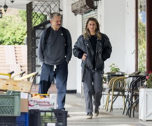 Grzegorz Damięcki i Magdalena Schejbal na spacerze