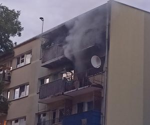 Pożar na Waryńskiego w Łodzi