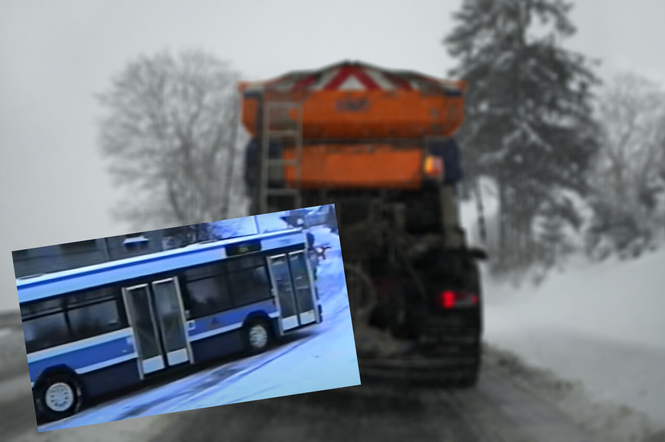 Tak autobusy w Krakowie tańczą na lodzie. To dopiero paraliż miasta!