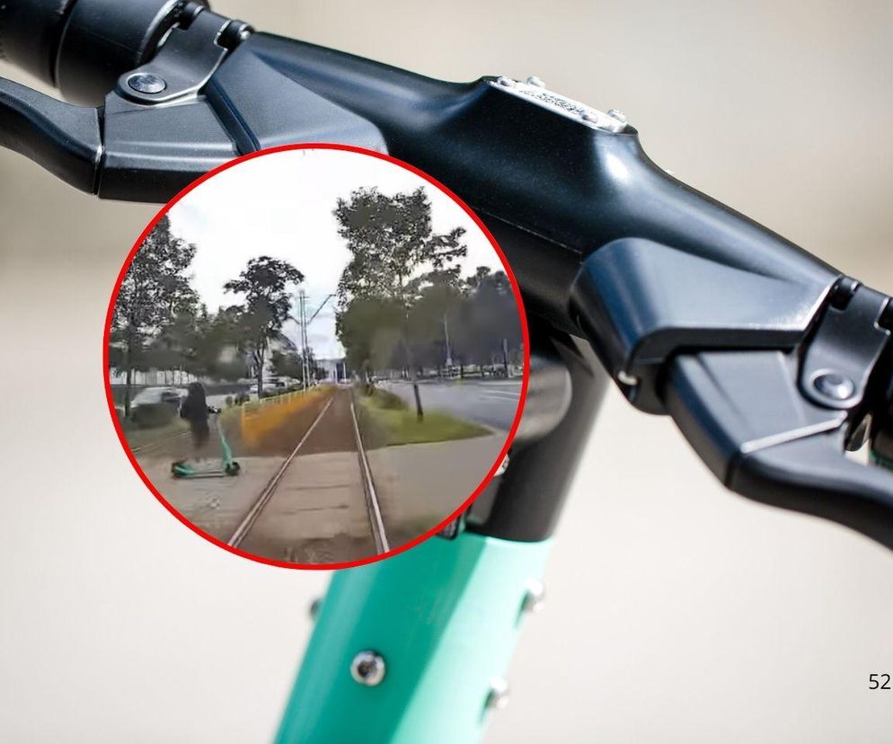 Niebezpieczne zdarzenie w Szczecinie. Nagranie pokazuje zderzenie z tramwajem