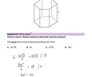 Matura z matematyki 2024 - ODPOWIEDŹ - ZADANIE 25.1