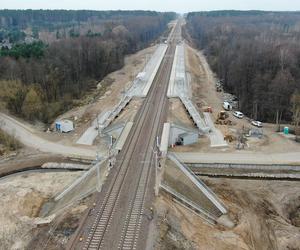 Modernizacja Rail Baltica: Klepacze - widok na most kolejowy i przystanek