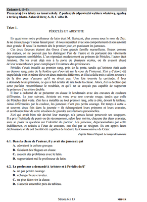 Matura język francuski rozszerzony strona 6