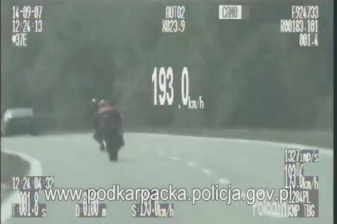 Uciekający motocyklista