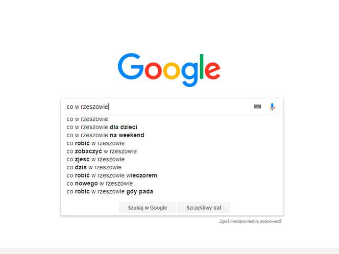 Rzeszów w Google