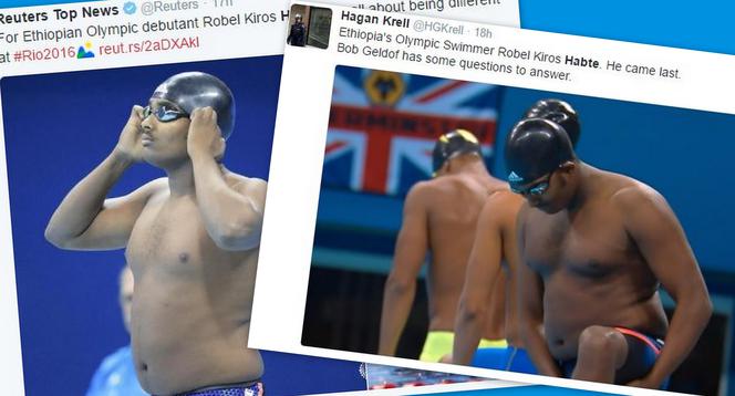 Rio 2016: Co za mięśnie, co za ciało! Etiopski pływak robi furorę! [WIDEO]