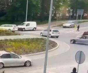 Przed maturą „driftowali” na rondzie w Tomaszowie Lubelskim