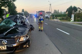 Wypadek w miejscowości Uszew na DK 75