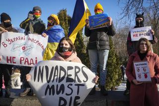 Demonstracje w Kijowie przeciw wojnie 