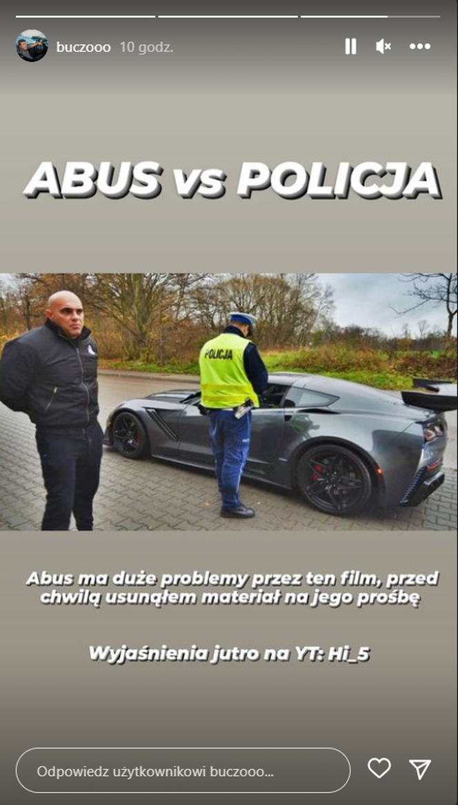 Dominik Abus ma problemy po filmie z kontroli drogowej