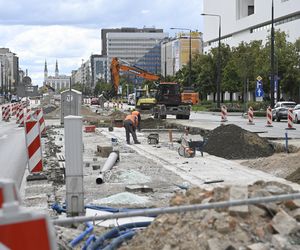 Remont torowiska na ul. Marszałkowskiej (sierpień 2025)